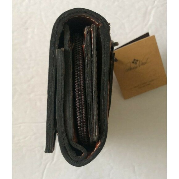 Patricia Nash Wallet Tooled Trifold Cametti Leather Florence Brown New - Picture 8 of 12